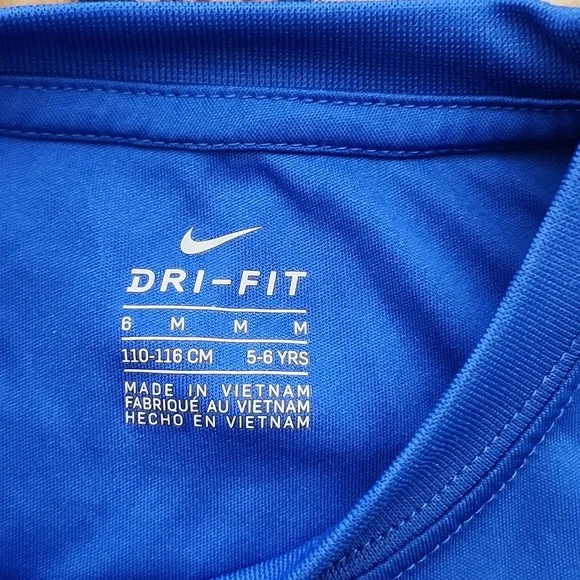 Nike Kids Blue Dri-FIT T-Shirt; Size:6 - Picture 6 of 10